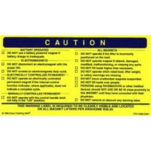 Required ANSI/ASME Below-The-Hook Device Warning Decal