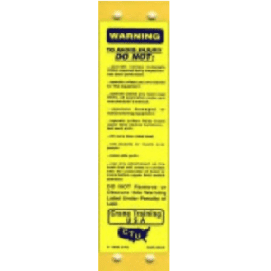 Required Warning for Pushbutton Pendant Stations, Radio Controls and Cabs Decal